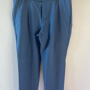 Adidas Men's Blue Patterned Dress Pants